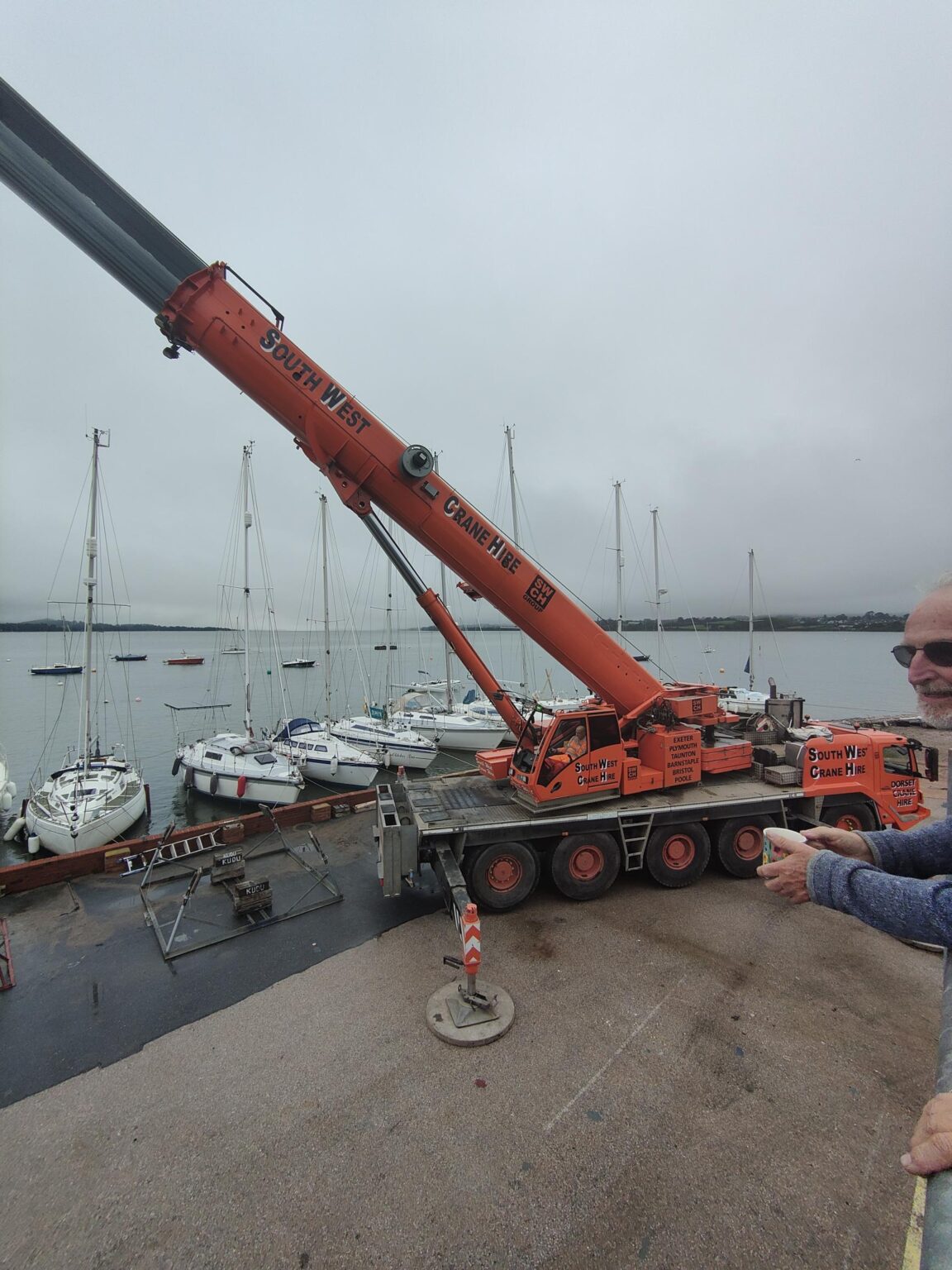 Exe Sailing Club, End of Season Over the Wall Lift Out Exmouth Quay Residents Association